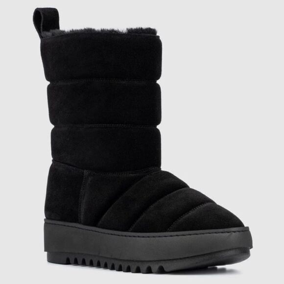 Aquatalia Alcee Quilted Suede Snow Boots/ size 5 - Picture 1 of 9
